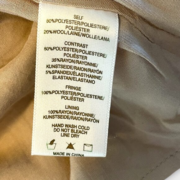 Sunday in Brooklyn Anthropologie Sz SMALL Gold Fringe Tank Top Blouse - Picture 6 of 7